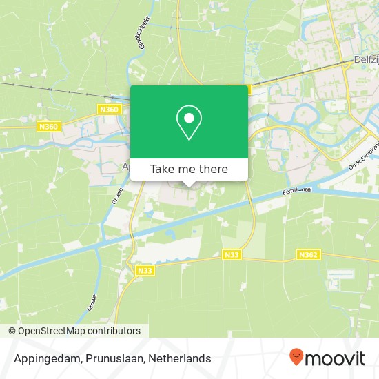 Appingedam, Prunuslaan map