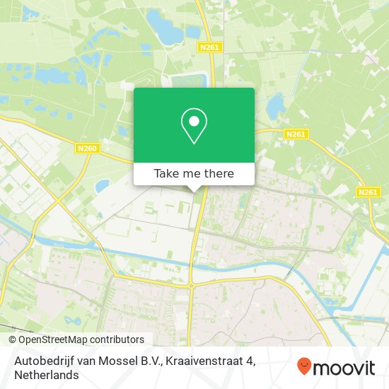 Autobedrijf van Mossel B.V., Kraaivenstraat 4 map