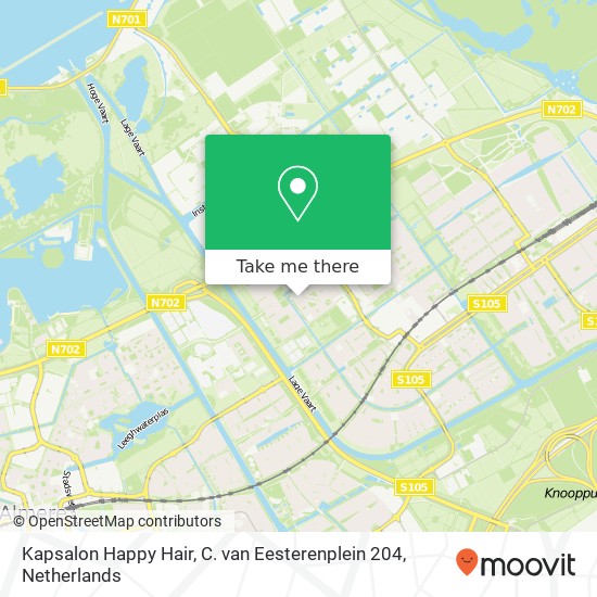 Kapsalon Happy Hair, C. van Eesterenplein 204 map