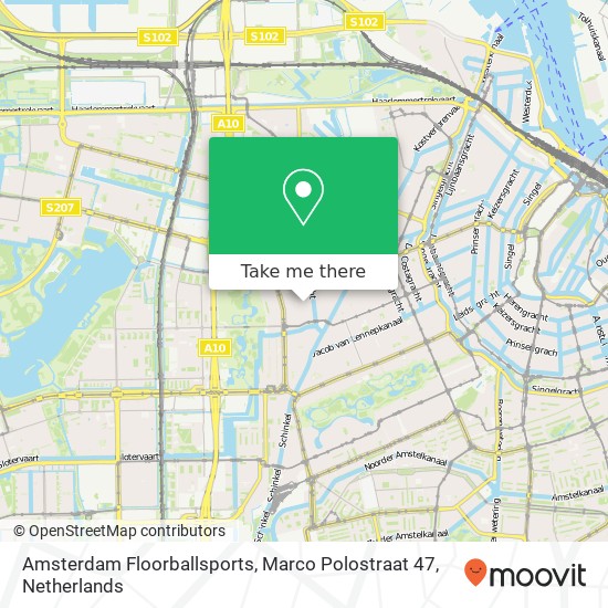 Amsterdam Floorballsports, Marco Polostraat 47 map