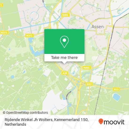 Rijdende Winkel Jh Wolters, Kennemerland 150 map