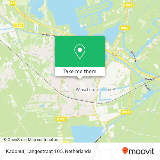Kadohut, Langestraat 105 map