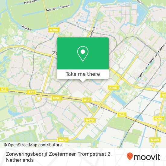 Zonweringsbedrijf Zoetermeer, Trompstraat 2 Karte