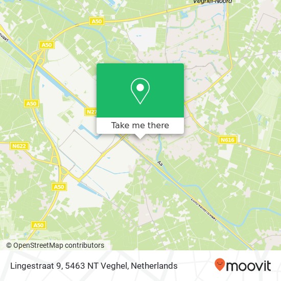 Lingestraat 9, 5463 NT Veghel map