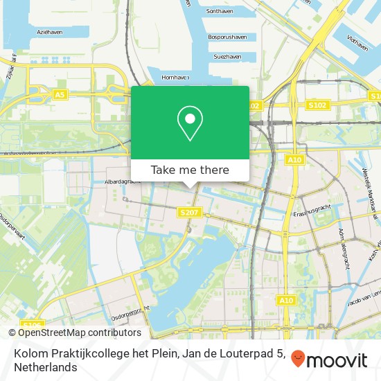 Kolom Praktijkcollege het Plein, Jan de Louterpad 5 map