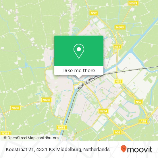 Koestraat 21, 4331 KX Middelburg Karte