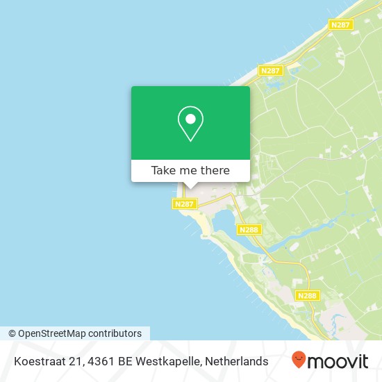 Koestraat 21, 4361 BE Westkapelle map