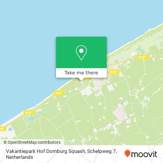 Vakantiepark Hof Domburg Squash, Schelpweg 7 map