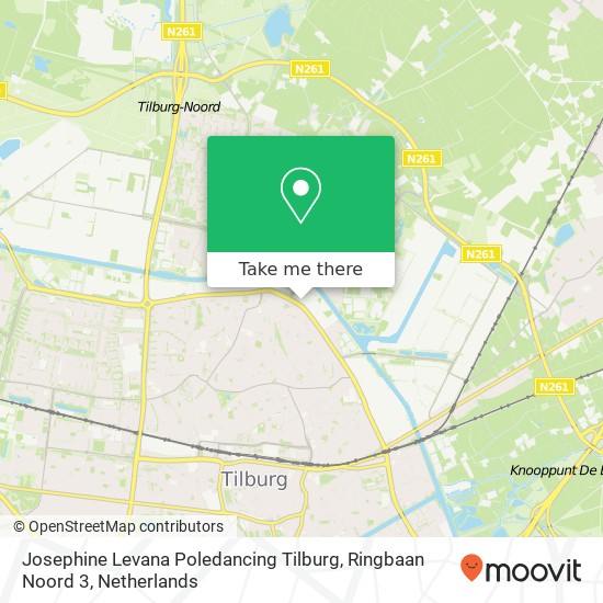 Josephine Levana Poledancing Tilburg, Ringbaan Noord 3 map