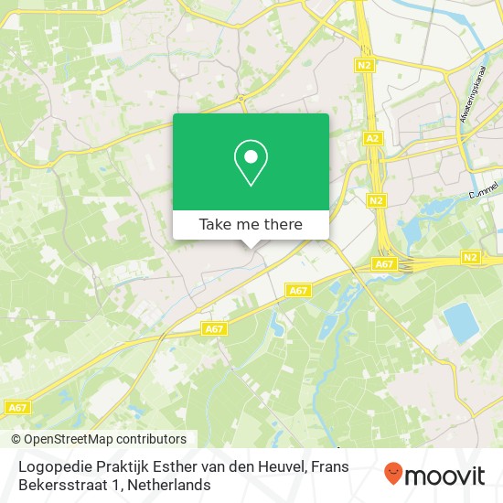 Logopedie Praktijk Esther van den Heuvel, Frans Bekersstraat 1 map