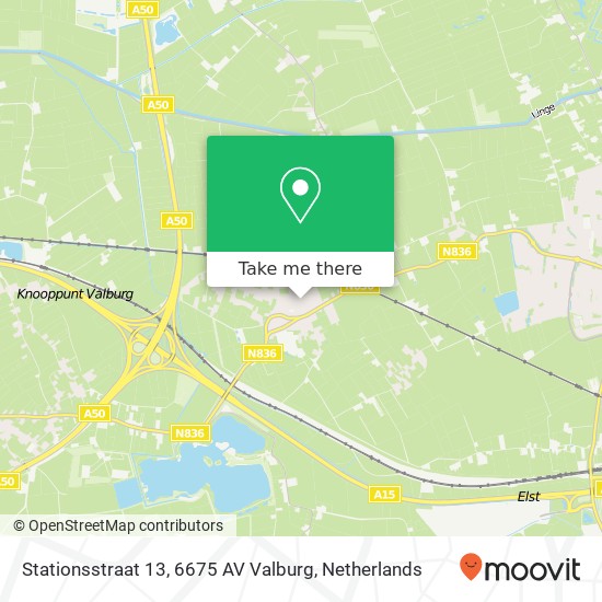 Stationsstraat 13, 6675 AV Valburg map