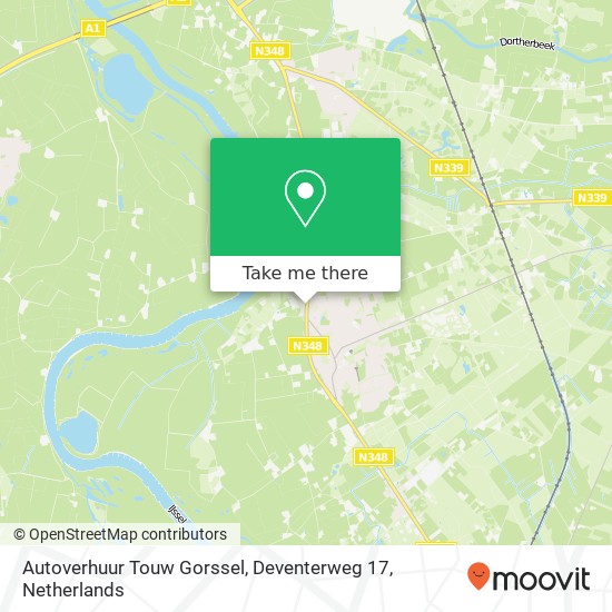 Autoverhuur Touw Gorssel, Deventerweg 17 map