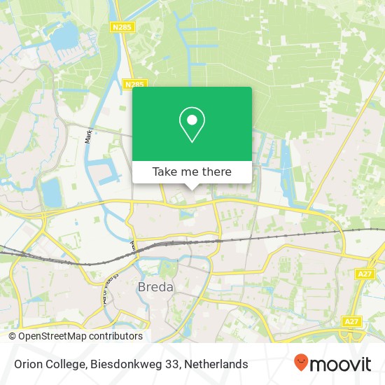 Orion College, Biesdonkweg 33 Karte