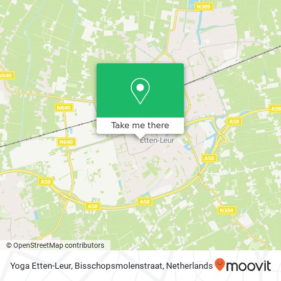 Yoga Etten-Leur, Bisschopsmolenstraat map