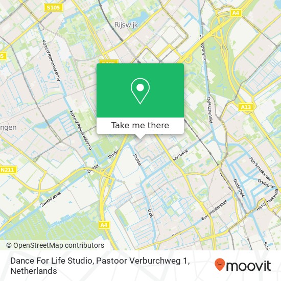 Dance For Life Studio, Pastoor Verburchweg 1 map