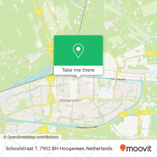 Schoolstraat 7, 7902 BH Hoogeveen map