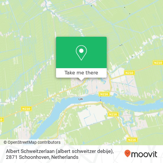 Albert Schweitzerlaan (albert schweitzer debije), 2871 Schoonhoven map