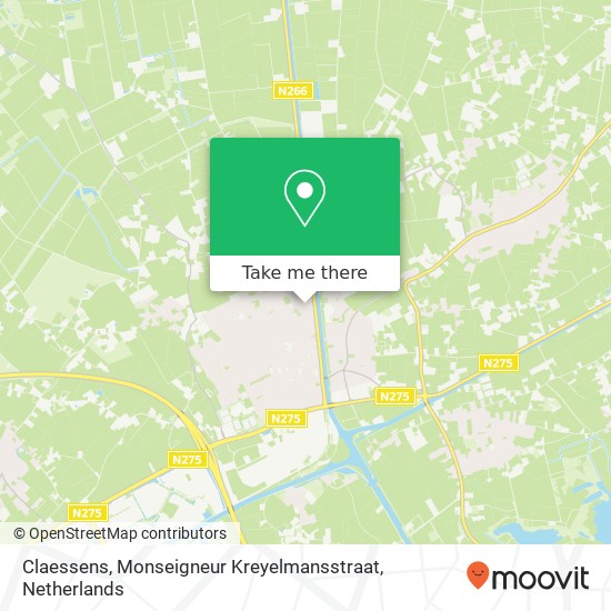 Claessens, Monseigneur Kreyelmansstraat map