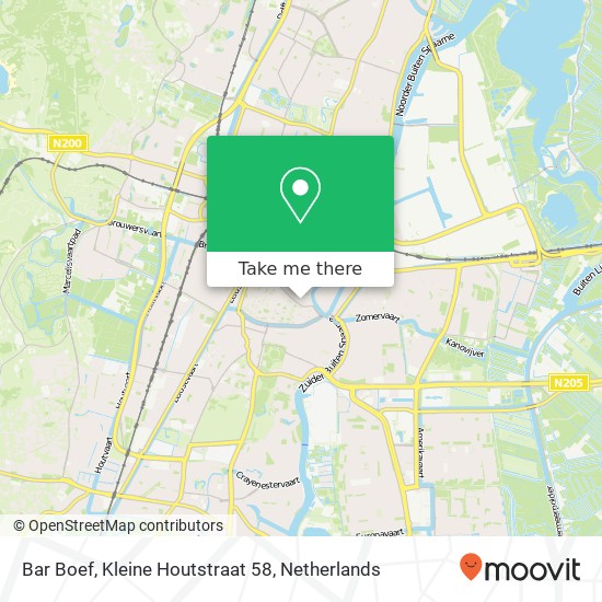 Bar Boef, Kleine Houtstraat 58 map