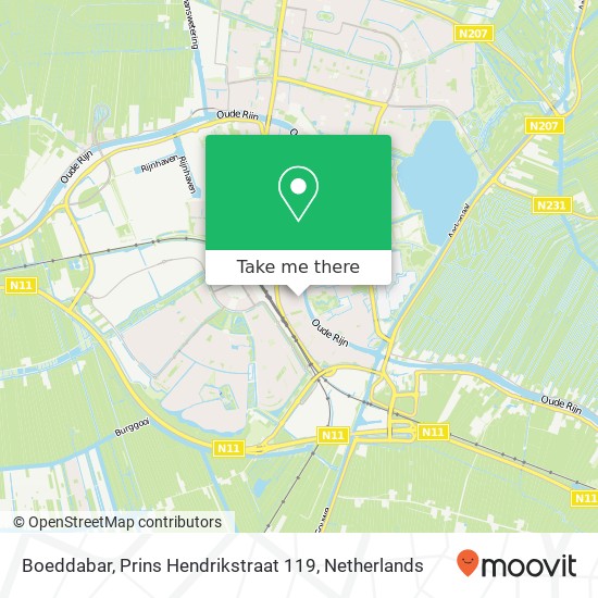 Boeddabar, Prins Hendrikstraat 119 map