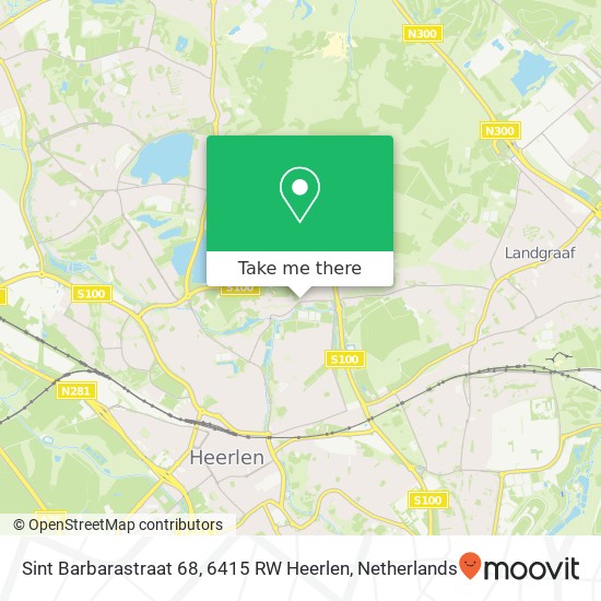 Sint Barbarastraat 68, 6415 RW Heerlen map