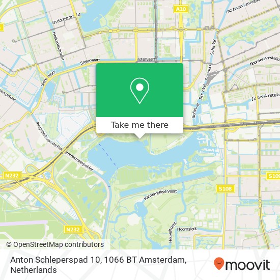 Anton Schleperspad 10, 1066 BT Amsterdam map