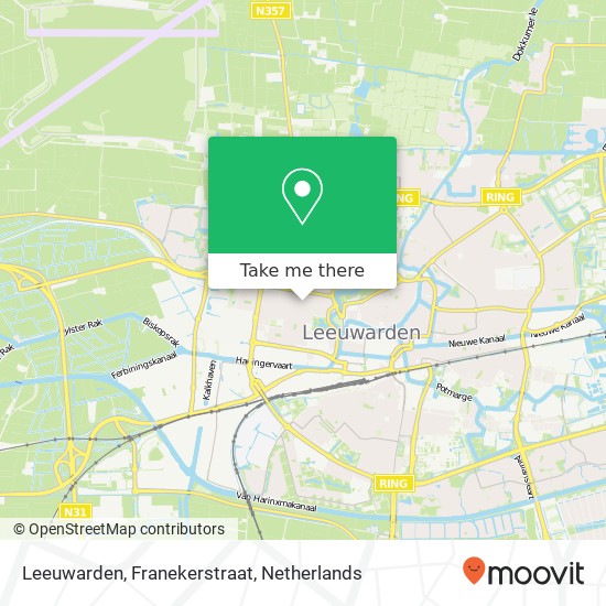 Leeuwarden, Franekerstraat Karte