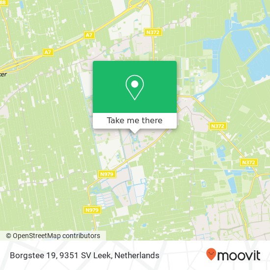 Borgstee 19, 9351 SV Leek map