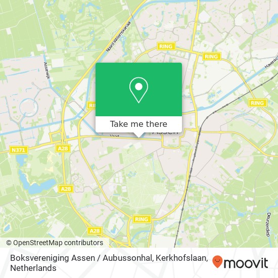 Boksvereniging Assen / Aubussonhal, Kerkhofslaan Karte