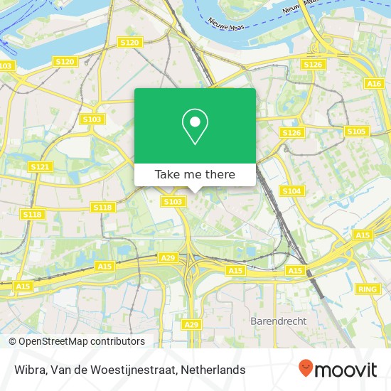 Wibra, Van de Woestijnestraat map