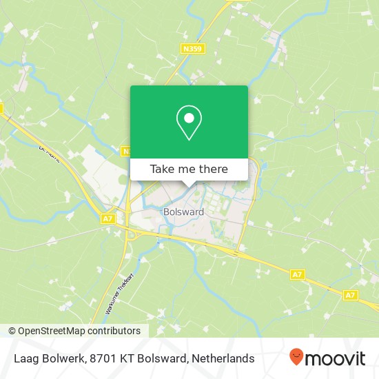 Laag Bolwerk, 8701 KT Bolsward map