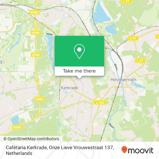 Cafétaria Kerkrade, Onze Lieve Vrouwestraat 137 map