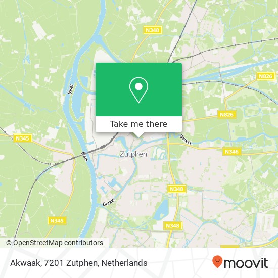 Akwaak, 7201 Zutphen Karte