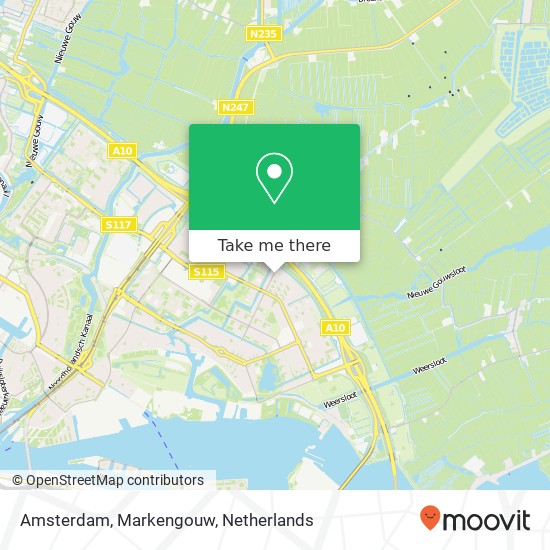 Amsterdam, Markengouw map