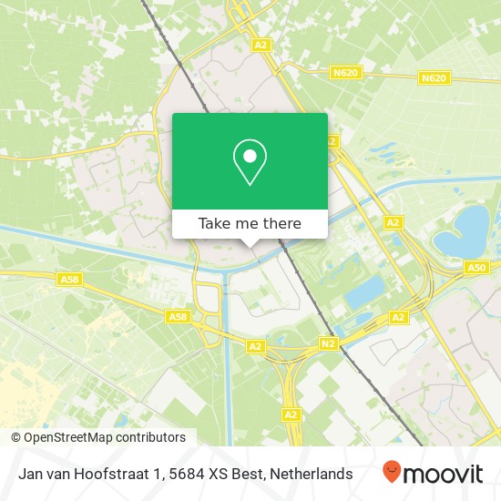 Jan van Hoofstraat 1, 5684 XS Best Karte