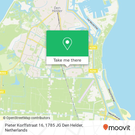 Pieter Korffstraat 16, 1785 JG Den Helder map