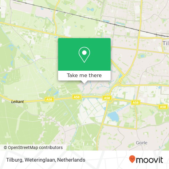 Tilburg, Weteringlaan Karte