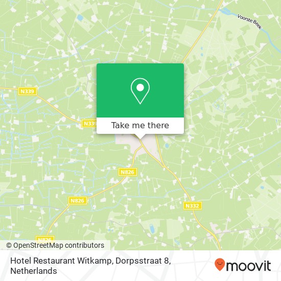 Hotel Restaurant Witkamp, Dorpsstraat 8 map