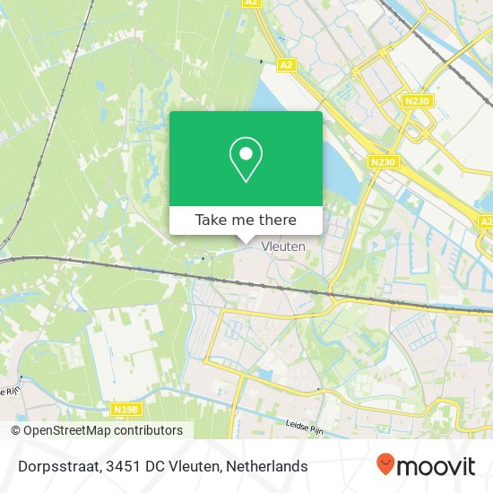 Dorpsstraat, 3451 DC Vleuten map