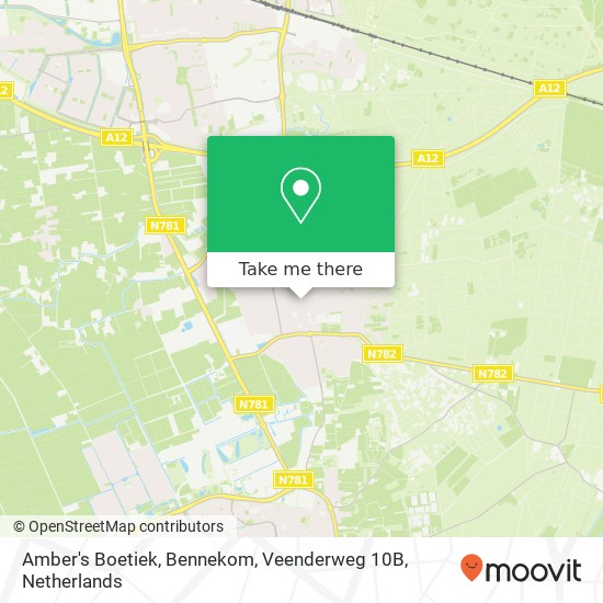 Amber's Boetiek, Bennekom, Veenderweg 10B map