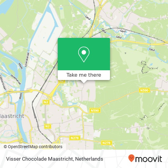 Visser Chocolade Maastricht, Ambyerstraat-Noord 38 map