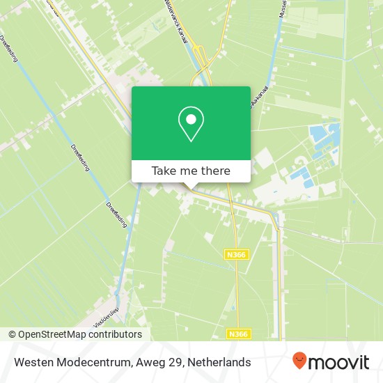 Westen Modecentrum, Aweg 29 map