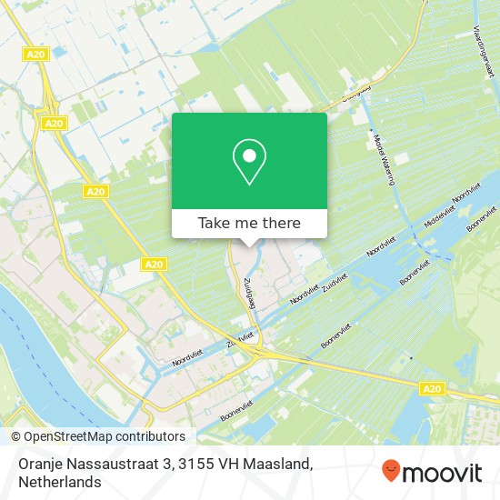 Oranje Nassaustraat 3, 3155 VH Maasland map