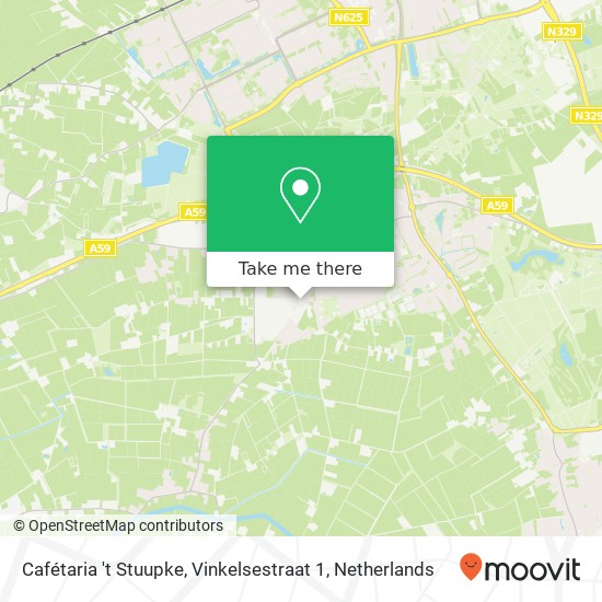 Cafétaria 't Stuupke, Vinkelsestraat 1 map