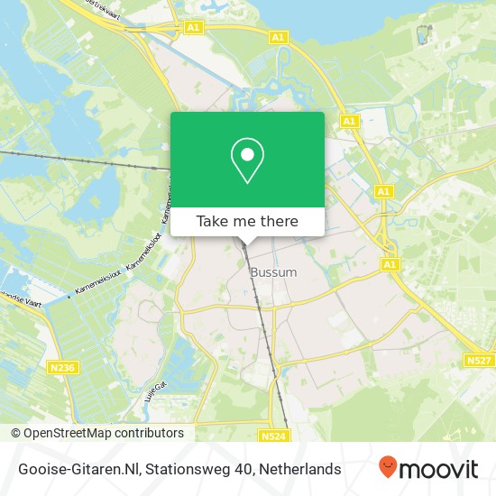 Gooise-Gitaren.Nl, Stationsweg 40 map