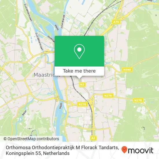 Orthomosa Orthodontiepraktijk M Florack Tandarts, Koningsplein 55 map