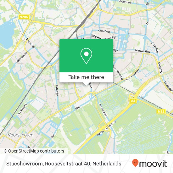 Stucshowroom, Rooseveltstraat 40 map