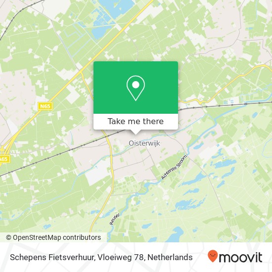 Schepens Fietsverhuur, Vloeiweg 78 map