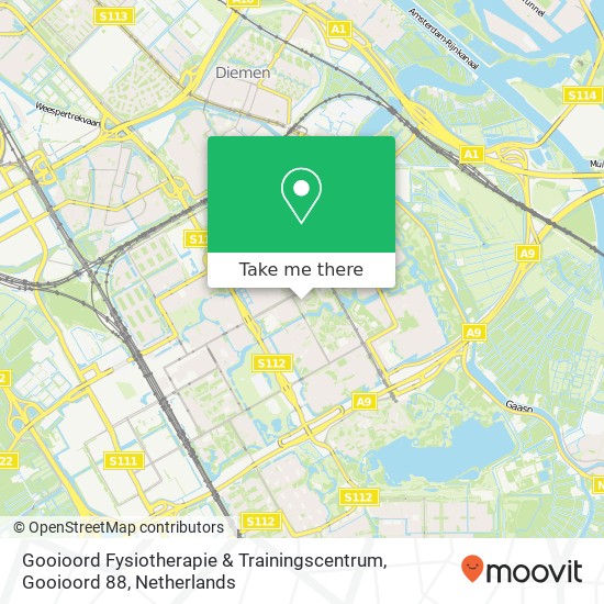 Gooioord Fysiotherapie & Trainingscentrum, Gooioord 88 Karte