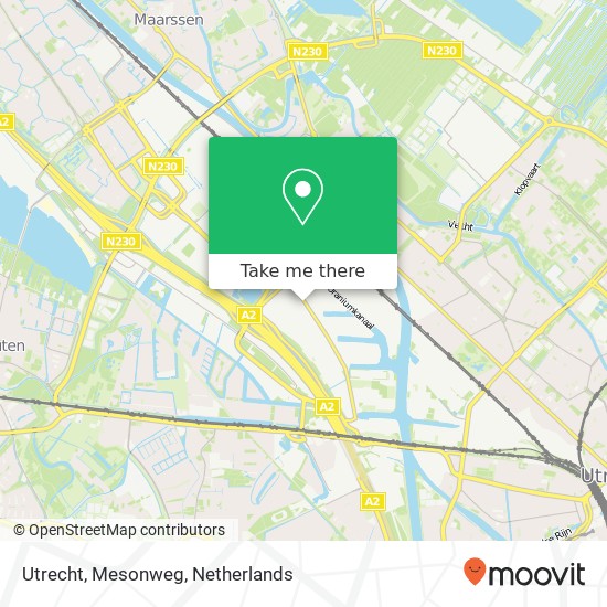 Utrecht, Mesonweg map